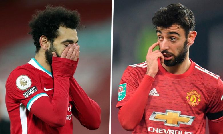 برونو فيرنانديز - محمد صلاح - مانشستر يونايتد - ليفربول